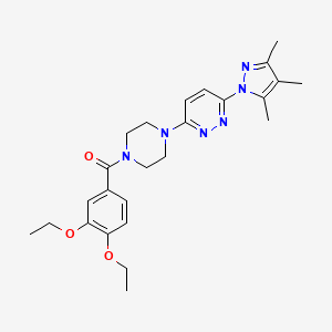 3-[4-(3,4-diethoxybenzoyl)piperazin-1-yl]-6-(3,4,5-trimethyl-1H-pyrazol-1-yl)pyridazine