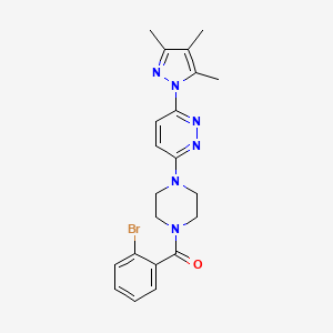 molecular formula C21H23BrN6O B6531545 3-[4-(2-bromobenzoyl)piperazin-1-yl]-6-(3,4,5-trimethyl-1H-pyrazol-1-yl)pyridazine CAS No. 1020502-21-9