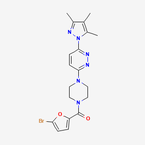 molecular formula C19H21BrN6O2 B6531590 3-[4-(5-bromofuran-2-carbonyl)piperazin-1-yl]-6-(3,4,5-trimethyl-1H-pyrazol-1-yl)pyridazine CAS No. 1020502-59-3