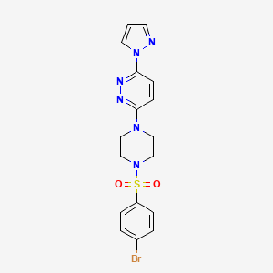 molecular formula C17H17BrN6O2S B6531672 3-[4-(4-bromobenzenesulfonyl)piperazin-1-yl]-6-(1H-pyrazol-1-yl)pyridazine CAS No. 1019103-70-8