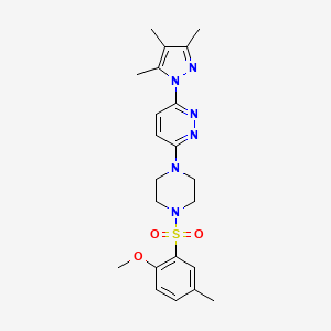 3-[4-(2-methoxy-5-methylbenzenesulfonyl)piperazin-1-yl]-6-(3,4,5-trimethyl-1H-pyrazol-1-yl)pyridazine