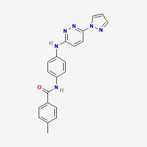 B6531762 4-methyl-N-(4-{[6-(1H-pyrazol-1-yl)pyridazin-3-yl]amino}phenyl)benzamide CAS No. 1019105-14-6