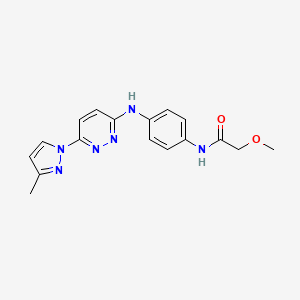 B6531809 2-methoxy-N-(4-{[6-(3-methyl-1H-pyrazol-1-yl)pyridazin-3-yl]amino}phenyl)acetamide CAS No. 1019105-77-1