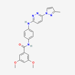 B6531849 3,5-dimethoxy-N-(4-{[6-(3-methyl-1H-pyrazol-1-yl)pyridazin-3-yl]amino}phenyl)benzamide CAS No. 1019106-01-4