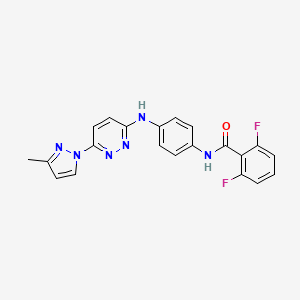 B6531897 2,6-difluoro-N-(4-{[6-(3-methyl-1H-pyrazol-1-yl)pyridazin-3-yl]amino}phenyl)benzamide CAS No. 1019106-13-8