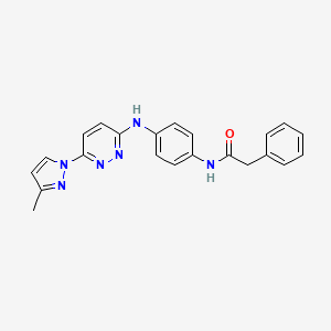 B6531923 N-(4-{[6-(3-methyl-1H-pyrazol-1-yl)pyridazin-3-yl]amino}phenyl)-2-phenylacetamide CAS No. 1019106-18-3