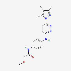 molecular formula C19H22N6O2 B6531973 2-methoxy-N-(4-{[6-(3,4,5-trimethyl-1H-pyrazol-1-yl)pyridazin-3-yl]amino}phenyl)acetamide CAS No. 1019106-41-2