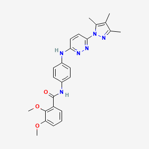 molecular formula C25H26N6O3 B6531992 2,3-dimethoxy-N-(4-{[6-(3,4,5-trimethyl-1H-pyrazol-1-yl)pyridazin-3-yl]amino}phenyl)benzamide CAS No. 1019106-53-6