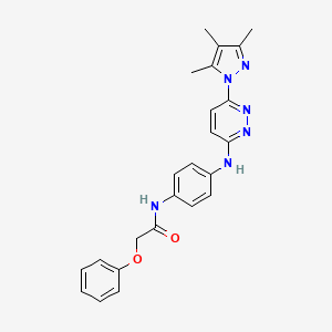 molecular formula C24H24N6O2 B6531994 2-phenoxy-N-(4-{[6-(3,4,5-trimethyl-1H-pyrazol-1-yl)pyridazin-3-yl]amino}phenyl)acetamide CAS No. 1019106-68-3