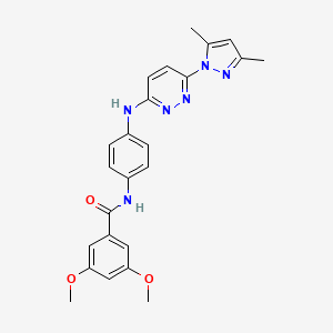 N-(4-{[6-(3,5-dimethyl-1H-pyrazol-1-yl)pyridazin-3-yl]amino}phenyl)-3,5-dimethoxybenzamide
