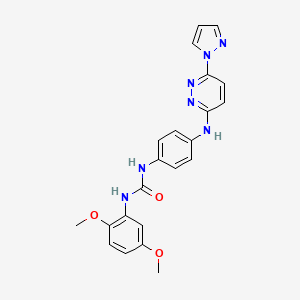 B6532212 3-(2,5-dimethoxyphenyl)-1-(4-{[6-(1H-pyrazol-1-yl)pyridazin-3-yl]amino}phenyl)urea CAS No. 1019098-46-4