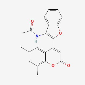 molecular formula C21H17NO4 B6532514 N-[2-(6,8-dimethyl-2-oxo-2H-chromen-4-yl)-1-benzofuran-3-yl]acetamide CAS No. 904516-43-4