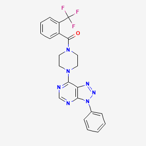 molecular formula C22H18F3N7O B6532533 1-{3-phenyl-3H-[1,2,3]triazolo[4,5-d]pyrimidin-7-yl}-4-[2-(trifluoromethyl)benzoyl]piperazine CAS No. 920218-44-6