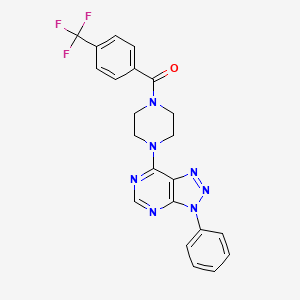 molecular formula C22H18F3N7O B6532541 1-{3-phenyl-3H-[1,2,3]triazolo[4,5-d]pyrimidin-7-yl}-4-[4-(trifluoromethyl)benzoyl]piperazine CAS No. 920262-49-3