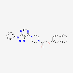 molecular formula C26H23N7O2 B6532555 2-(naphthalen-2-yloxy)-1-(4-{3-phenyl-3H-[1,2,3]triazolo[4,5-d]pyrimidin-7-yl}piperazin-1-yl)ethan-1-one CAS No. 920218-56-0