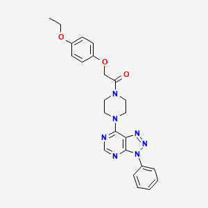 molecular formula C24H25N7O3 B6532562 2-(4-ethoxyphenoxy)-1-(4-{3-phenyl-3H-[1,2,3]triazolo[4,5-d]pyrimidin-7-yl}piperazin-1-yl)ethan-1-one CAS No. 920218-60-6