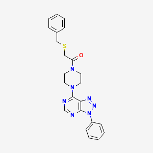 molecular formula C23H23N7OS B6532579 2-(benzylsulfanyl)-1-(4-{3-phenyl-3H-[1,2,3]triazolo[4,5-d]pyrimidin-7-yl}piperazin-1-yl)ethan-1-one CAS No. 920177-80-6