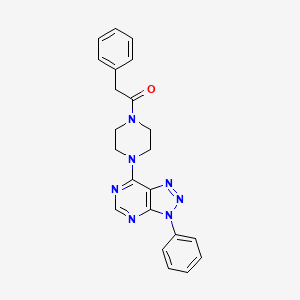 molecular formula C22H21N7O B6532583 2-phenyl-1-(4-{3-phenyl-3H-[1,2,3]triazolo[4,5-d]pyrimidin-7-yl}piperazin-1-yl)ethan-1-one CAS No. 920218-68-4