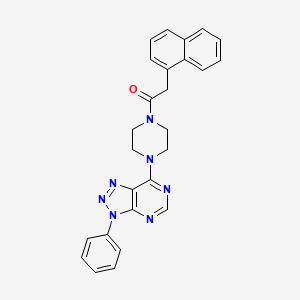 molecular formula C26H23N7O B6532604 2-(naphthalen-1-yl)-1-(4-{3-phenyl-3H-[1,2,3]triazolo[4,5-d]pyrimidin-7-yl}piperazin-1-yl)ethan-1-one CAS No. 920218-77-5