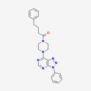 4-phenyl-1-(4-{3-phenyl-3H-[1,2,3]triazolo[4,5-d]pyrimidin-7-yl}piperazin-1-yl)butan-1-one