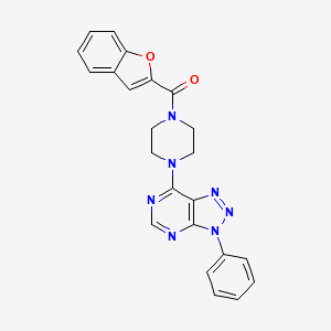 molecular formula C23H19N7O2 B6532620 1-(1-benzofuran-2-carbonyl)-4-{3-phenyl-3H-[1,2,3]triazolo[4,5-d]pyrimidin-7-yl}piperazine CAS No. 920218-89-9