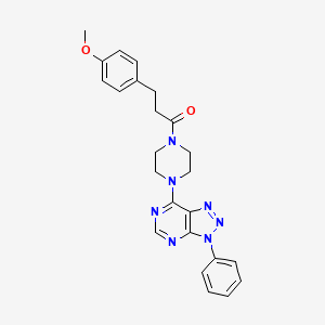 molecular formula C24H25N7O2 B6532641 3-(4-methoxyphenyl)-1-(4-{3-phenyl-3H-[1,2,3]triazolo[4,5-d]pyrimidin-7-yl}piperazin-1-yl)propan-1-one CAS No. 920406-86-6