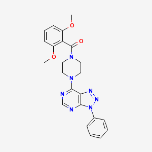 molecular formula C23H23N7O3 B6532647 1-(2,6-dimethoxybenzoyl)-4-{3-phenyl-3H-[1,2,3]triazolo[4,5-d]pyrimidin-7-yl}piperazine CAS No. 920178-11-6