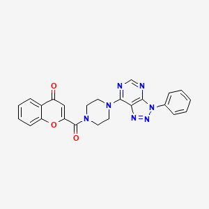 2-(4-{3-phenyl-3H-[1,2,3]triazolo[4,5-d]pyrimidin-7-yl}piperazine-1-carbonyl)-4H-chromen-4-one
