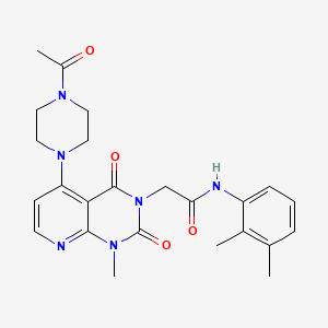 molecular formula C24H28N6O4 B6532700 2-[5-(4-acetylpiperazin-1-yl)-1-methyl-2,4-dioxo-1H,2H,3H,4H-pyrido[2,3-d]pyrimidin-3-yl]-N-(2,3-dimethylphenyl)acetamide CAS No. 946209-18-3