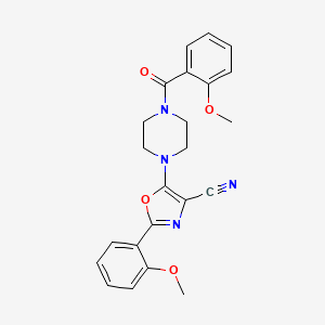 5-[4-(2-methoxybenzoyl)piperazin-1-yl]-2-(2-methoxyphenyl)-1,3-oxazole-4-carbonitrile