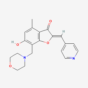 molecular formula C20H20N2O4 B6532793 (2Z)-6-hydroxy-4-methyl-7-[(morpholin-4-yl)methyl]-2-[(pyridin-4-yl)methylidene]-2,3-dihydro-1-benzofuran-3-one CAS No. 903184-67-8