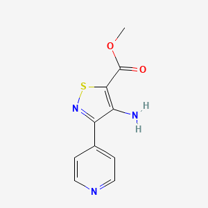 molecular formula C10H9N3O2S B6532808 methyl 4-amino-3-(pyridin-4-yl)-1,2-thiazole-5-carboxylate CAS No. 1502957-53-0
