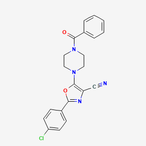 molecular formula C21H17ClN4O2 B6532830 5-(4-benzoylpiperazin-1-yl)-2-(4-chlorophenyl)-1,3-oxazole-4-carbonitrile CAS No. 903195-45-9