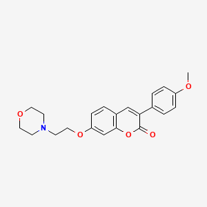 molecular formula C22H23NO5 B6532836 3-(4-methoxyphenyl)-7-[2-(morpholin-4-yl)ethoxy]-2H-chromen-2-one CAS No. 903859-01-8