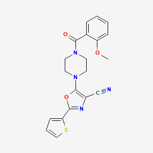 5-[4-(2-methoxybenzoyl)piperazin-1-yl]-2-(thiophen-2-yl)-1,3-oxazole-4-carbonitrile