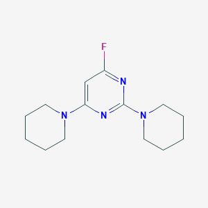 molecular formula C14H21FN4 B065329 4-Fluoro-2,6-di(piperidin-1-yl)pyrimidine CAS No. 188987-72-6