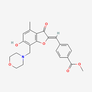 molecular formula C23H23NO6 B6532904 methyl 4-{[(2Z)-6-hydroxy-4-methyl-7-[(morpholin-4-yl)methyl]-3-oxo-2,3-dihydro-1-benzofuran-2-ylidene]methyl}benzoate CAS No. 903193-97-5