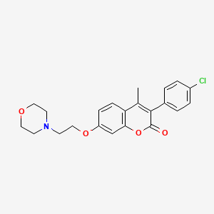 molecular formula C22H22ClNO4 B6532910 3-(4-chlorophenyl)-4-methyl-7-[2-(morpholin-4-yl)ethoxy]-2H-chromen-2-one CAS No. 903867-30-1