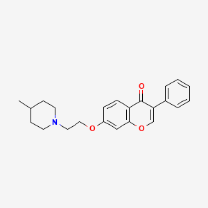 molecular formula C23H25NO3 B6532914 7-[2-(4-methylpiperidin-1-yl)ethoxy]-3-phenyl-4H-chromen-4-one CAS No. 904006-82-2