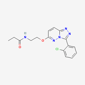 molecular formula C16H16ClN5O2 B6532965 N-(2-{[3-(2-chlorophenyl)-[1,2,4]triazolo[4,3-b]pyridazin-6-yl]oxy}ethyl)propanamide CAS No. 1040663-44-2