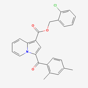 molecular formula C25H20ClNO3 B6532973 (2-chlorophenyl)methyl 3-(2,4-dimethylbenzoyl)indolizine-1-carboxylate CAS No. 892291-47-3