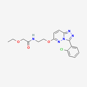 molecular formula C17H18ClN5O3 B6532978 N-(2-{[3-(2-chlorophenyl)-[1,2,4]triazolo[4,3-b]pyridazin-6-yl]oxy}ethyl)-2-ethoxyacetamide CAS No. 1040663-60-2