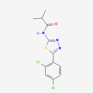 molecular formula C12H11Cl2N3OS B6532988 N-[5-(2,4-dichlorophenyl)-1,3,4-thiadiazol-2-yl]-2-methylpropanamide CAS No. 332407-62-2