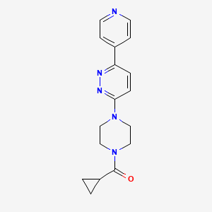 molecular formula C17H19N5O B6532996 3-(4-cyclopropanecarbonylpiperazin-1-yl)-6-(pyridin-4-yl)pyridazine CAS No. 1058473-51-0