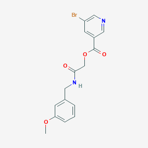 molecular formula C16H15BrN2O4 B6533002 {[(3-methoxyphenyl)methyl]carbamoyl}methyl 5-bromopyridine-3-carboxylate CAS No. 938575-90-7