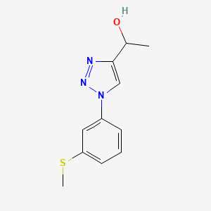 molecular formula C11H13N3OS B6533012 1-{1-[3-(methylsulfanyl)phenyl]-1H-1,2,3-triazol-4-yl}ethan-1-ol CAS No. 1510028-65-5