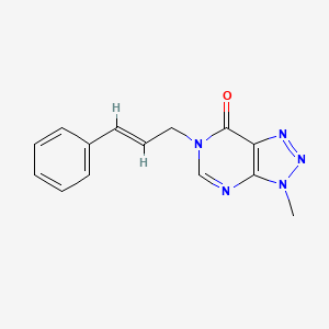 3-methyl-6-[(2E)-3-phenylprop-2-en-1-yl]-3H,6H,7H-[1,2,3]triazolo[4,5-d]pyrimidin-7-one