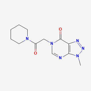 molecular formula C12H16N6O2 B6533055 3-methyl-6-[2-oxo-2-(piperidin-1-yl)ethyl]-3H,6H,7H-[1,2,3]triazolo[4,5-d]pyrimidin-7-one CAS No. 1058432-49-7