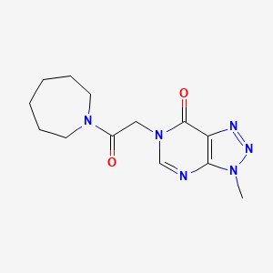 molecular formula C13H18N6O2 B6533062 6-[2-(azepan-1-yl)-2-oxoethyl]-3-methyl-3H,6H,7H-[1,2,3]triazolo[4,5-d]pyrimidin-7-one CAS No. 1058197-17-3