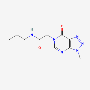 molecular formula C10H14N6O2 B6533078 2-{3-methyl-7-oxo-3H,6H,7H-[1,2,3]triazolo[4,5-d]pyrimidin-6-yl}-N-propylacetamide CAS No. 1070806-92-6